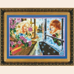 Набор для вышивания бисером АБРИС АРТ "Кай и Герда"